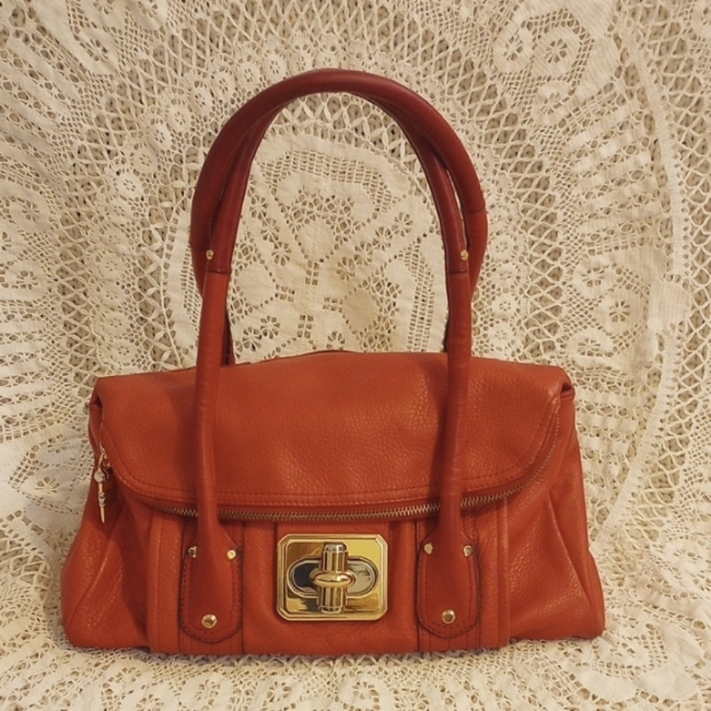 B. Makowsky Red Leather Handbag